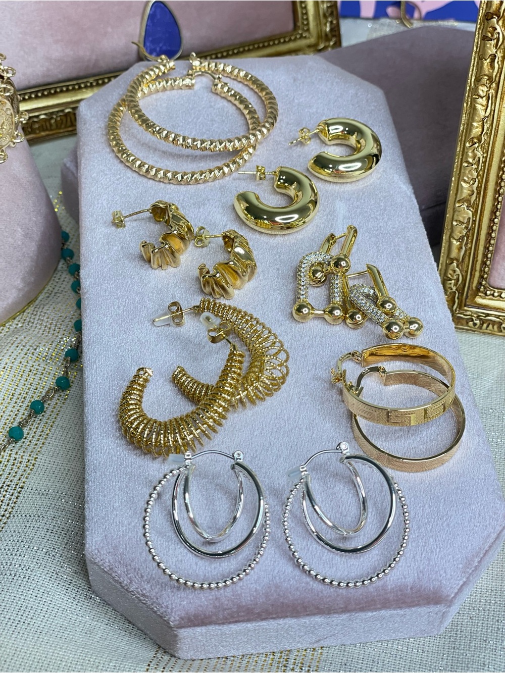 Gold Stainless Steel Hoop Earrings Collection - Women Jewelry - pick one pair 😁